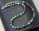 Solid Gold 14K Labradorite Necklace, Bold Blue Labradorite Beaded Necklace