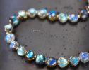 Solid Gold 14K Labradorite Necklace, Bold Blue Labradorite Beaded Necklace