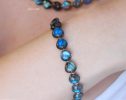 Solid Gold 14K Labradorite Necklace, Bold Blue Labradorite Beaded Necklace