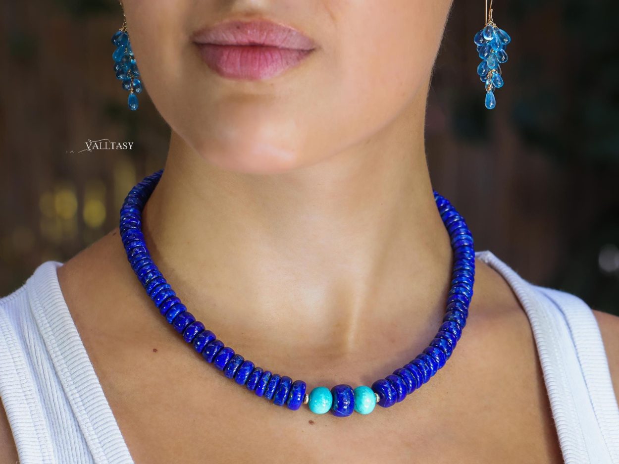 - Blue Aquamarine Earrings, Blue Aquamarine Cluster Earrings in Gold Filled