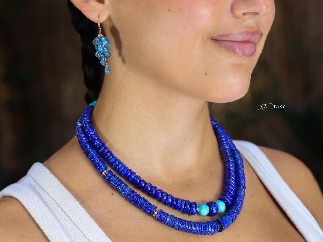 - Blue Aquamarine Earrings, Blue Aquamarine Cluster Earrings in Gold Filled