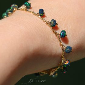 The Mystery Bracelet – Ethiopian Black Opal Dainty Gemstone Bracelet The Mystery Bracelet – Ethiopian Black Opal Dainty Gemstone Bracelet