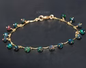 - Ethiopian Black Opal Dainty Gemstone Bracelet