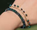 - Ethiopian Black Opal Dainty Gemstone Bracelet
