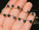 - Ethiopian Black Opal Dainty Gemstone Bracelet