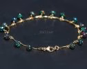 - Ethiopian Black Opal Dainty Gemstone Bracelet