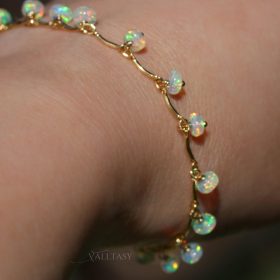 The Flare Bracelet – Ethiopian Opal Dainty Gemstone Bohemian Bracelet The Flare Bracelet – Ethiopian Opal Dainty Gemstone Bohemian Bracelet