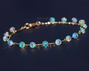 - Ethiopian Opal Dainty Gemstone Bohemian Bracelet