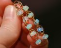 - Ethiopian Opal Dangle Earrings, Ethiopian Opal Earrings in Gold Filled