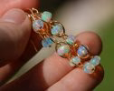 - Ethiopian Opal Dangle Earrings, Ethiopian Opal Earrings in Gold Filled