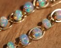 - Ethiopian Opal Dangle Earrings, Ethiopian Opal Earrings in Gold Filled