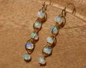 - Ethiopian Opal Dangle Earrings, Ethiopian Opal Earrings in Gold Filled