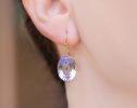 - Genuine Light Pink Amethyst Oval Earrings in Gold Filled