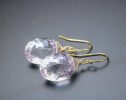 - Genuine Light Pink Amethyst Oval Earrings in Gold Filled