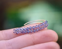 - Iolite Gemstone Threader Open Hoops Earrings