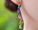 - Multi Gemstone Colorful Rainbow Necklace in Gold Filled