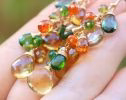 - Multi Gemstone Earrings, Fall colors