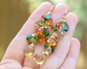 - Multi Gemstone Earrings, Fall colors
