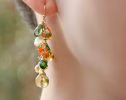 - Multi Gemstone Earrings, Fall colors