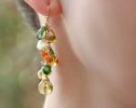 - Multi Gemstone Earrings, Fall colors