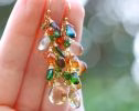 - Multi Gemstone Earrings, Fall colors