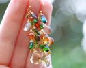 - Multi Gemstone Earrings, Fall colors
