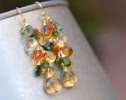 - Multi Gemstone Earrings, Fall colors