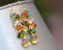- Multi Gemstone Earrings, Fall colors