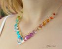 - Multi Gemstone Necklace, Precious Drop Necklace, Pastel Candy Necklace
