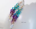 - Multi Stone Semi Precious Long Gemstone Earrings, Long Drop Cluster Earrings