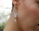 - Rainbow Moonstone Earrings, Luxury Cascade Earrings