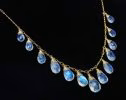- Rainbow Moonstone Necklace, Gold Filled Drop Necklace, Statement Necklace