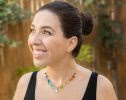 - Rainbow Multi Gemstone Necklace in Gold Filled, Precious Drop Necklace