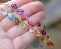 - Rainbow Precious Gemstone Bracelet, Multi Stone Chain Bracelet