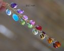 - Rainbow Precious Gemstone Bracelet, Multi Stone Chain Bracelet