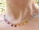 - Rainbow Precious Gemstone Necklace