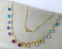 - Rainbow Precious Gemstone Necklace