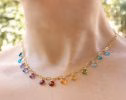 - Rainbow Precious Gemstone Necklace