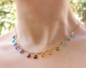 - Rainbow Precious Gemstone Necklace