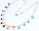 - Rainbow Precious Gemstone Necklace