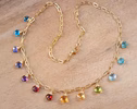- Rainbow Precious Gemstone Necklace