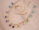 - Rainbow Precious Gemstone Necklace