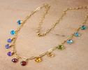 - Rainbow Precious Gemstone Necklace