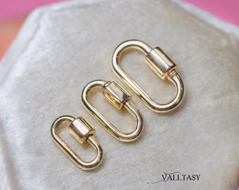 - Solid Gold 14K Carabiner Connector