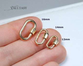 - Solid Gold 14K Carabiner Connector