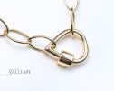 - Solid Gold 14K Carabiner Connector, Charm Holder, Push Lock