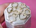 - Solid Gold 14K Carabiner Connector, Charm Holder, Push Lock