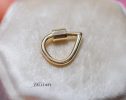 - Solid Gold 14K Carabiner Connector, Charm Holder, Push Lock