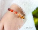 - Solid Gold 14K Citrine, Sunstone, Lemon Topaz Gemstone Wire Wrapped Bracelet, One of a Kind