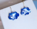 - Solid Gold 14K Cloud Earrings, Unique Earrings Design